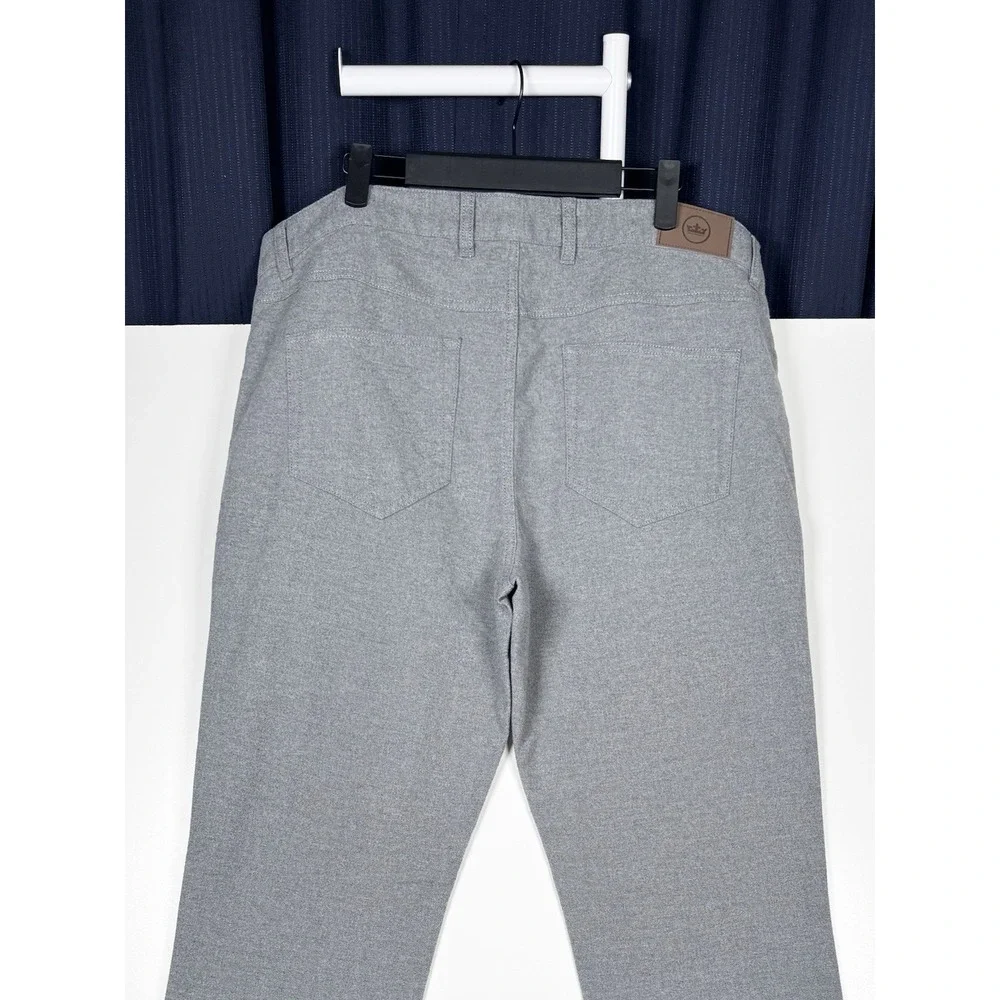 PETER MILLAR Trousers Pants Gray - Cotton Soft - Men's 36x33